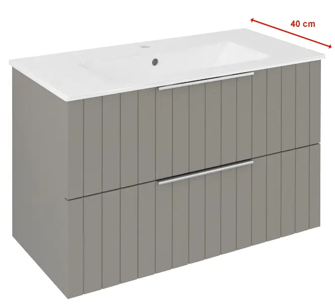 Sapho Cirasa - Ormarić za umivaonik Strip 78x54x39 cm, 2x ladica, agila CR792-4343S