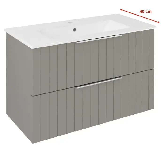Levně Sapho Cirasa - Umyvadlová skříňka Strip 78x54x39 cm, 2x zásuvka, agila CR792-4343S