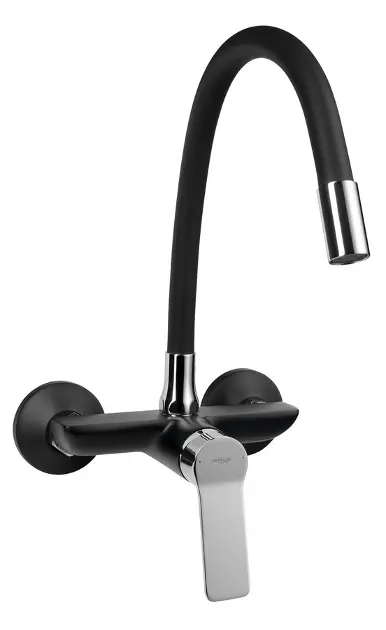 Aqualine Sintra - Dřezová baterie s flexibilním ramenem, černá/chrom SX013-70