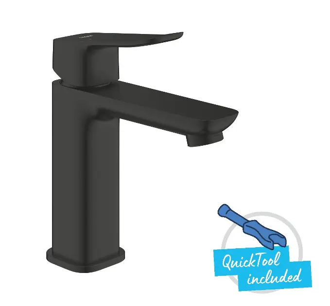 Levně Grohe Dice - Umyvadlová baterie s výpustí Push-Open, matná černá 1018332430
