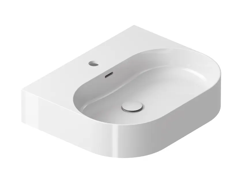 Ravak Ceramic - Umyvadlo 55x45 cm, s přepadem, otvor pro baterii, bílá XJX01155008