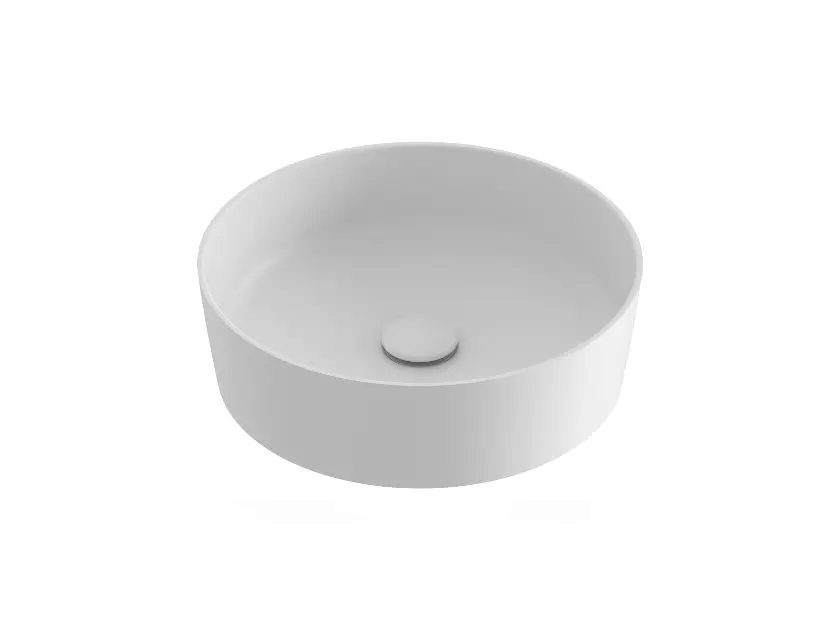 Ravak UNI - Vasque à poser, diamètre 40 cm, sans trop-plein, sans trou de robinetterie, blanc mat XJX0E140001