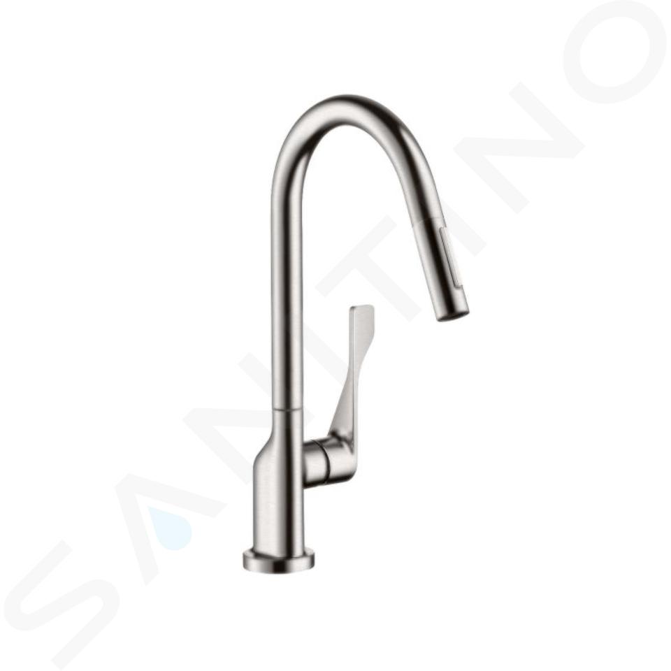 Axor Citterio - Mitigeur d’évier avec douchette extractible, aspect inox 39835800