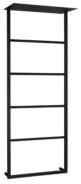 E-shop Sapho Ska - Sušiak uterákov s policou 45x118x25 cm, matná čierna SKA701