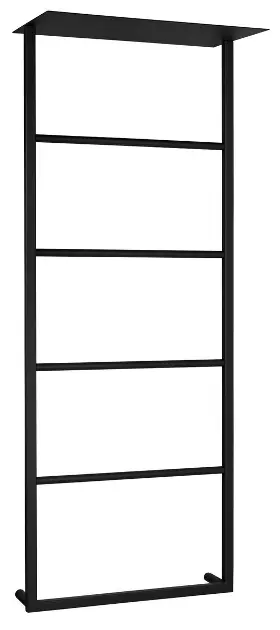Sapho Ska - Vješalica za ručnike s policom 45x118x25 cm, mat crna SKA701
