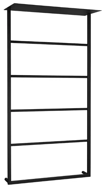 E-shop Sapho Ska - Sušiak uterákov s policou 60x118x25 cm, matná čierna SKA702