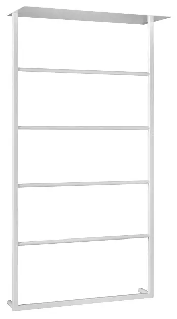 Sapho Ska - Vješalica za ručnike s policom 60x118x25 cm, mat bijela SKA712