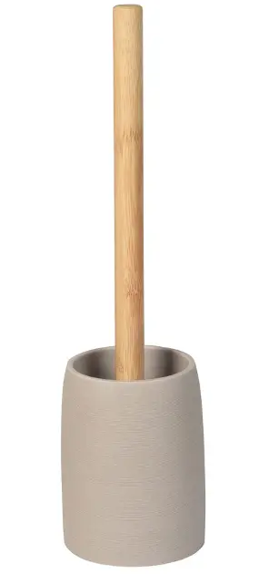 Levně Sapho Riko - WC štětka na postavení, béžová/bambus 8578