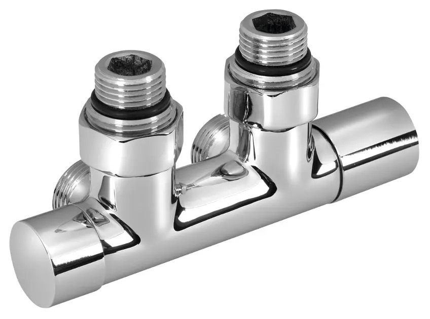 Aqualine R-START - Kit de raccordement pour robinets, raccordement central, chrome SR230C