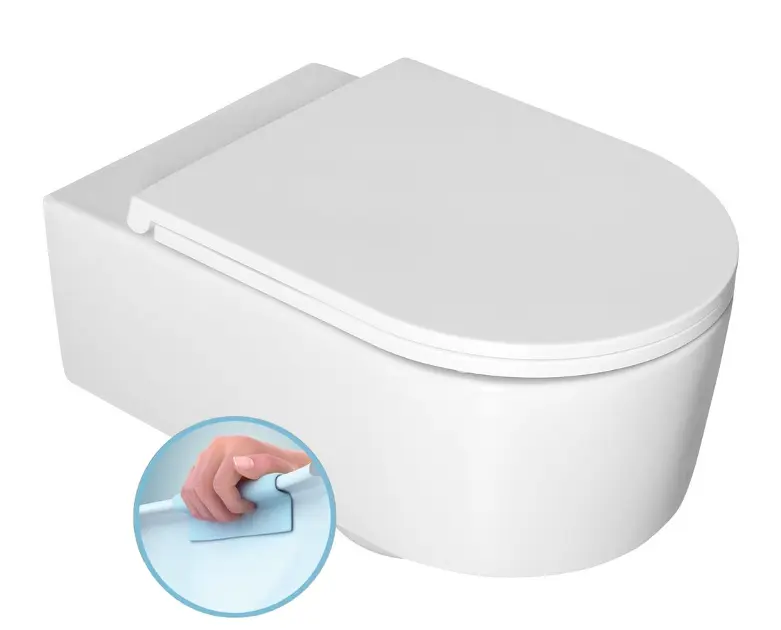 E-shop Sapho Isvea - Závesné WC Sistema, Rimless, biela 10SL02001