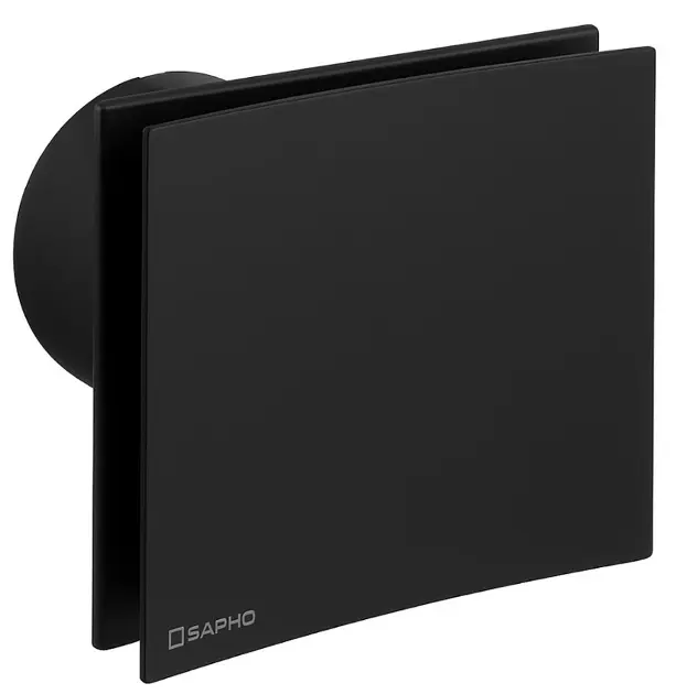 Levně Sapho Eira - Axiální ventilátor, 15W, potrubí 100 mm, černá EI101B