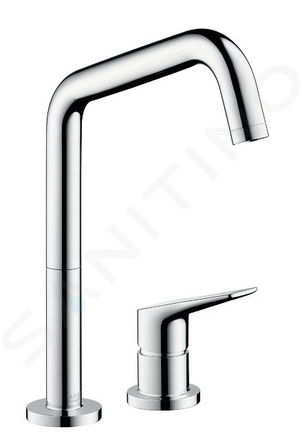 Axor Citterio M - Mitigeur d’évier à deux trous, aspect inox 34820800