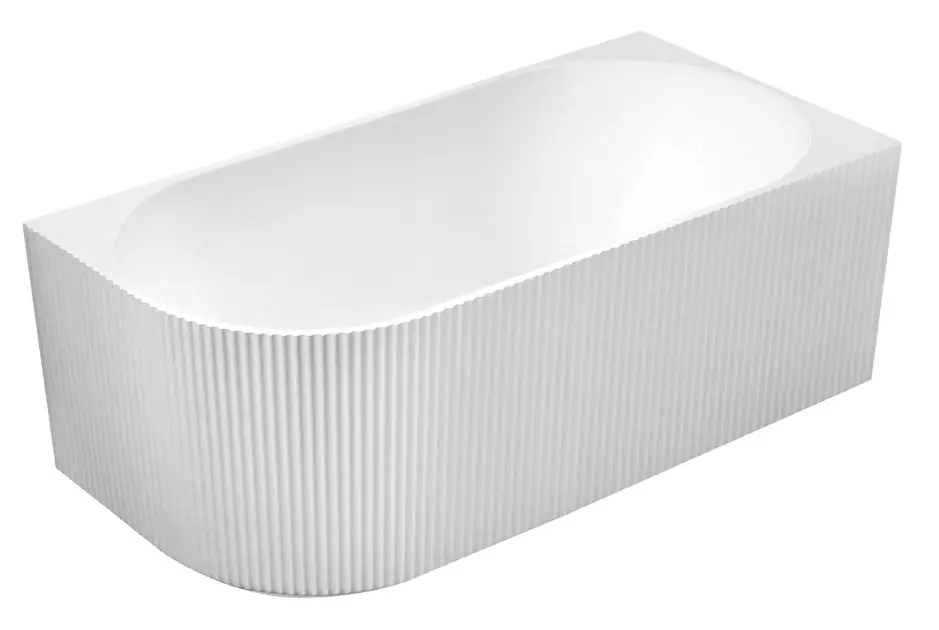 Aqualine Tibera - Bad 150x75 mm, rechts, wit E1037G