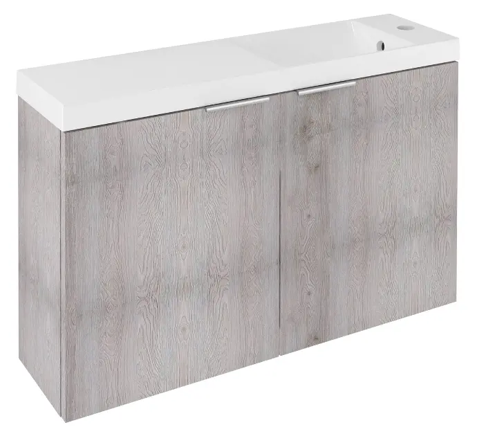 Sapho Latus - Ormarić za umivaonik X 79x50x22 cm, 2 vrata, mocca hrast LT110-SET02