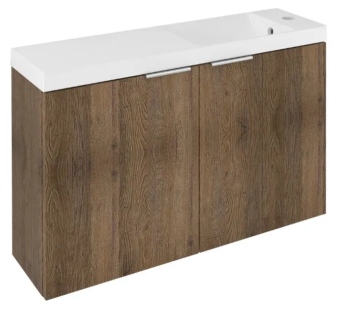 Levně Sapho Latus - Umyvadlová skříňka X 79x50x22 cm, 2x dvířka, dub sherwood LT110-SET05