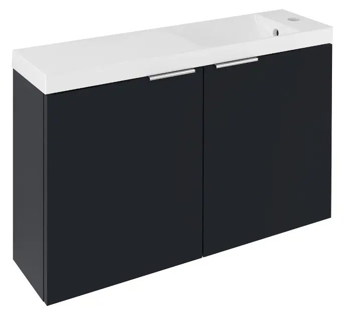 Sapho Latus - Ormarić za umivaonik X 79x50x22 cm, 2 vrata, mat antracit LT110-SET07