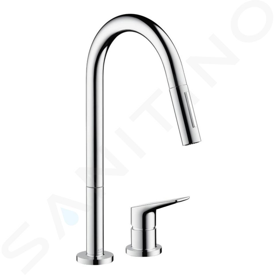 Axor Citterio M - Rubinetto da lavello a due fori, simil inox 34822800