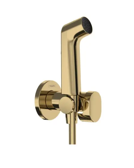 Hansgrohe - Wandventil mit Handbidetbrause, polierte Gold 29230990