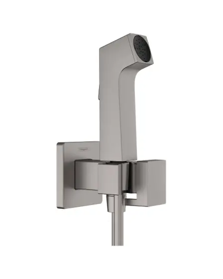 Hansgrohe - Wandventil mit Handbidetbrause, gebürstetes Schwarzchrom 29231340