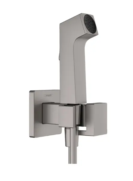Hansgrohe - Bidet-Unterputzarmatur mit Handbrause, gebürstetes Schwarzchrom 29233340