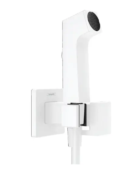 Levně Hansgrohe - Bidetová baterie pod omítku, se sprškou, matná bílá 29233700