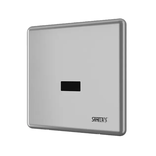 Sanela - Automatický splachovač pisoáru, s elektronikou ALS, 24 V DC, Bluetooth, matná nerezová SLP 02KX