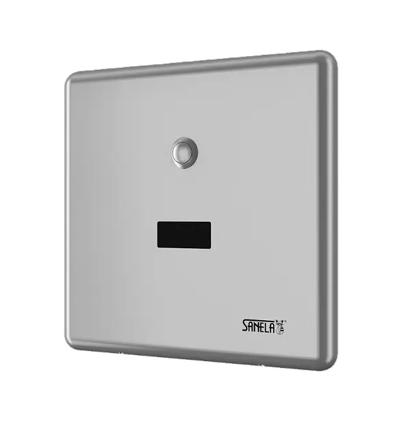Sanela - Automatický splachovač WC, s elektronikou ALS na tlakovú vodu, 24 V DC, Bluetooth, matná nerezová SLW 01NKX