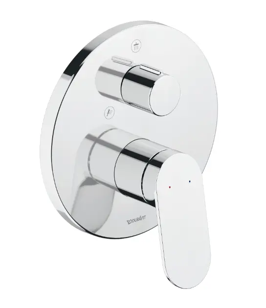 Levně Duravit - Baterie pod omítku, pro 2 spotřebiče, chrom WA4210012010ROZ1