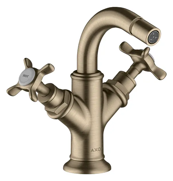 Axor Montreux - Bidetmischer mit zwei Armaturen, gebürstetes Nickel 16520820