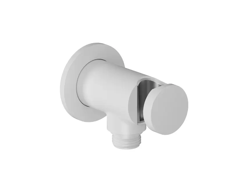 Ravak - Cot de ieșire duș cu suport, alb mat X070564