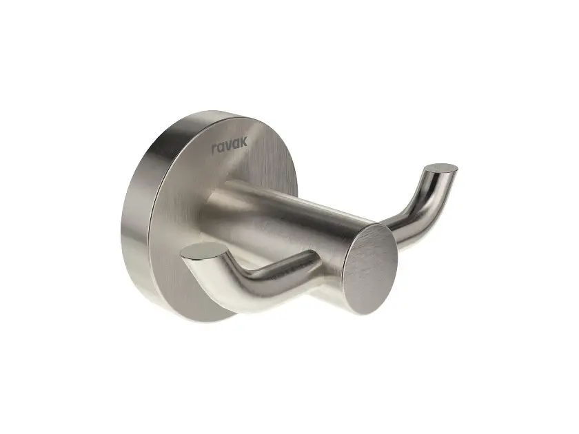 Ravak Kona - Doppelhaken, gebürsteter Edelstahl X07P1273