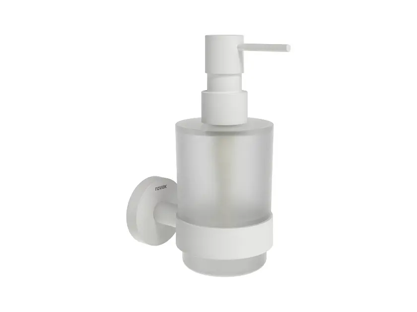 Ravak Kona - Dávkovač mýdla s držákem, sklo/matná bílá X07P1323