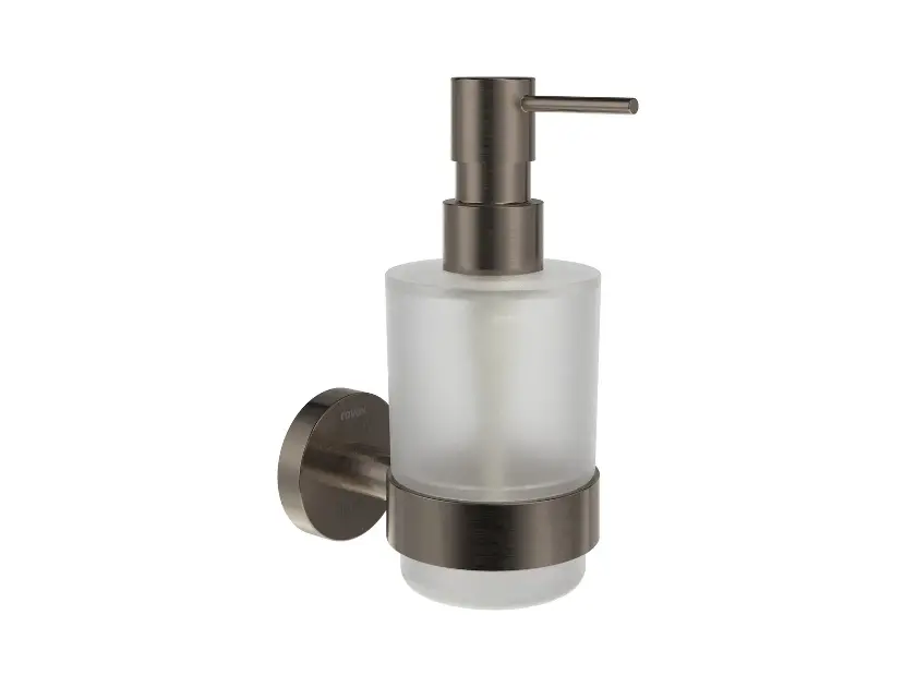 Ravak Kona - Dávkovač mýdla s držákem, sklo/kartáčovaný grafit X07P1336