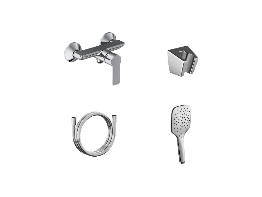 Ravak Solar - Zuhanycsaptelep tartozékokkal, króm X07S107