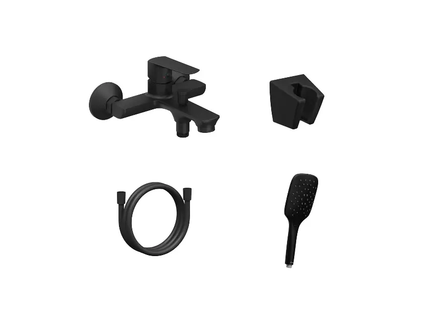 Ravak Life - Kádcsaptelep tartozékokkal, matt fekete X07S110