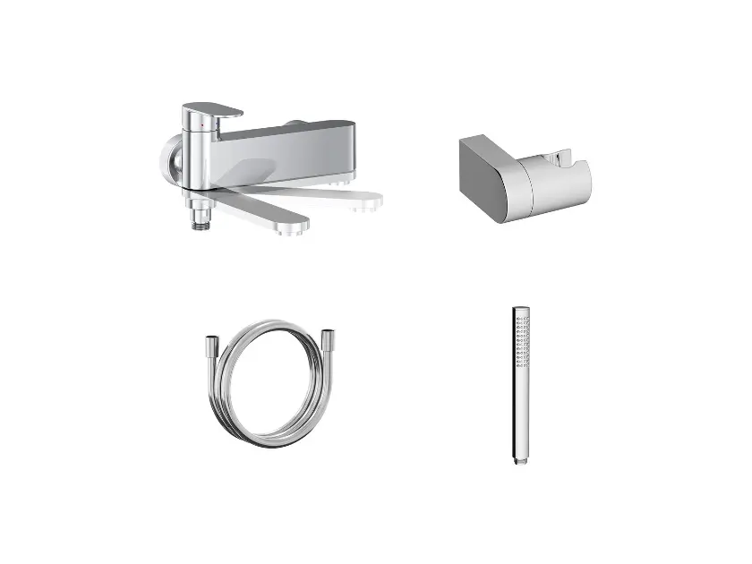 Ravak Chrome II - Badewannenarmatur mit Zubehör, Chrom X07S119