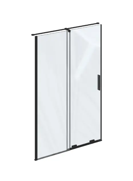 Ravak Roll - Anta doccia, 108-110 cm, nero/vetro trasparente X08VD0300Z1