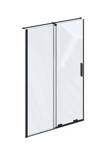 Ravak Roll - Douchedeur 118-120 cm, zwart/helder glas X08VG0300Z1