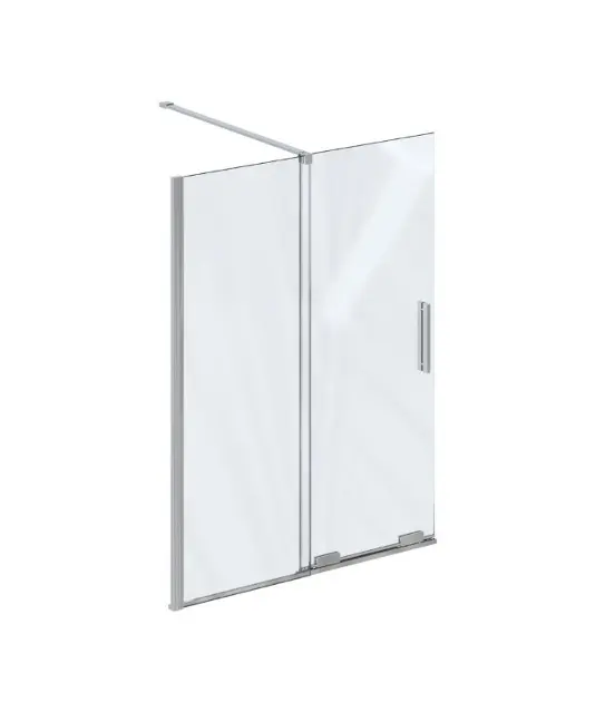 Ravak Roll - Mampara para bañera de 110 x 150 cm, cromo/cristal transparente X786D0C00Z1