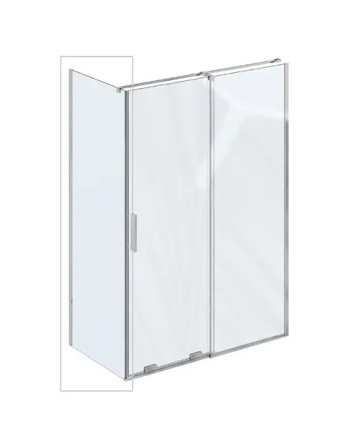 Ravak Roll - Douchewand, 80x195 cm, chroom/helder glas X90V40C00Z1