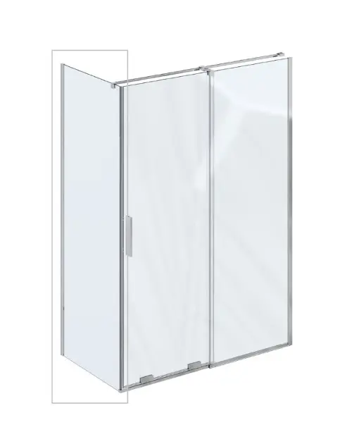Ravak Roll - Douchewand, 100x195 cm, chroom/helder glas X90VA0C00Z1
