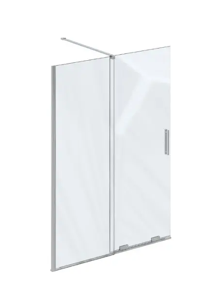 Ravak Roll - Mampara de ducha Walk-In de 110x195 cm, cromo/cristal transparente X9WVD0C00Z1