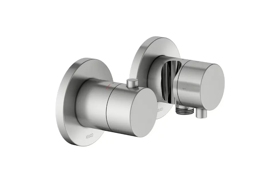 Keuco Edition 400 - Thermostatische inbouwkraan, voor 2 functies, roestvrij staal 51553061221