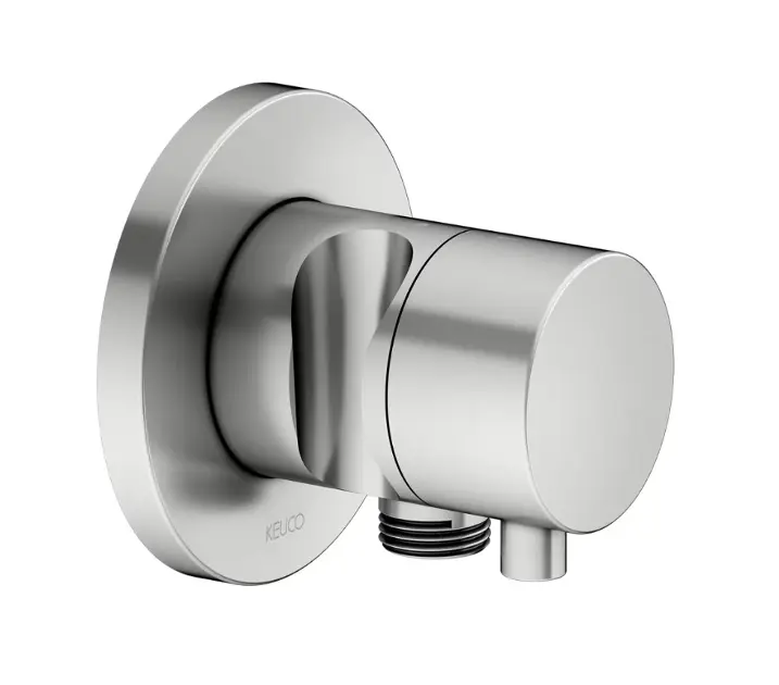 Levně Keuco IXMO Comfort - Přepínací ventil pod omítku, pro 2 spotřebiče, s připojením a držákem sprchy, nerez 59556061201