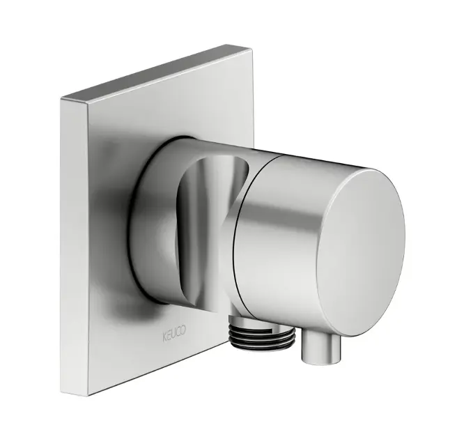 Levně Keuco IXMO Comfort - Přepínací ventil pod omítku, pro 2 spotřebiče, s připojením a držákem sprchy, nerez 59556061202