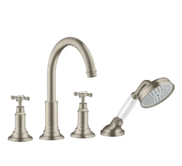 Axor Montreux - 4-Loch-Wannenbatterie, gebürstetes Nickel 16546820