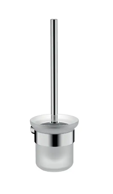 Novaservis Ferro Nostris - Brosse WC murale avec support, verre mat/chrome ANS14