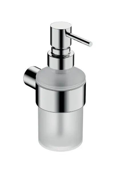 Novaservis Ferro Nostris - Dispenser di sapone liquido con supporto, vetro opaco/cromo ANS34