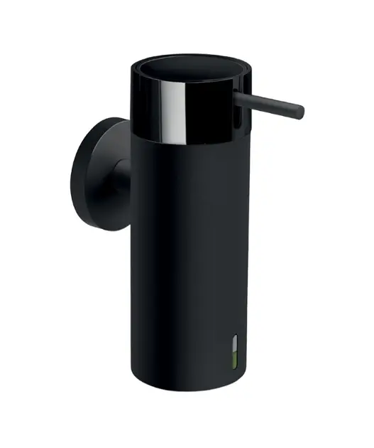Novaservis Ferro Smile - Dispenser di sapone con supporto, nero ASM34BL