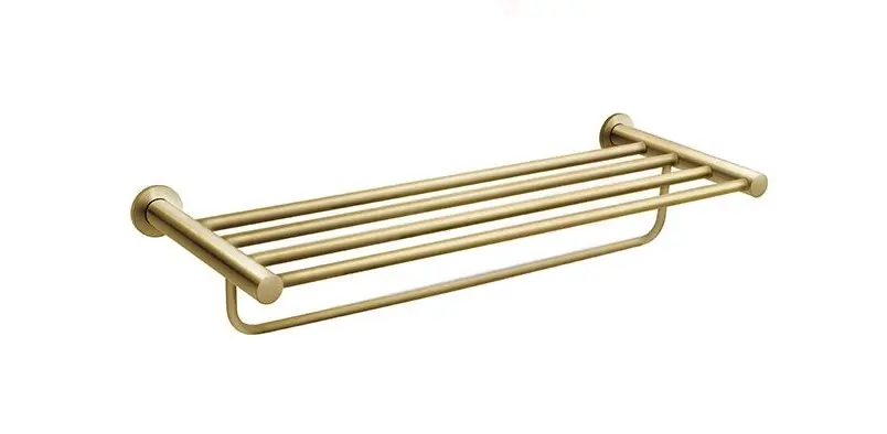 Novaservis Ferro Smile - Suport prosop cu poliță, lungime 63 cm, auriu periat ASM35BG